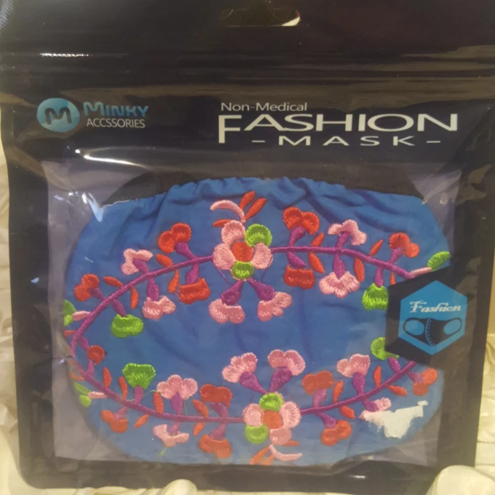 Face Mask Embroidered Fashion Face Mask.